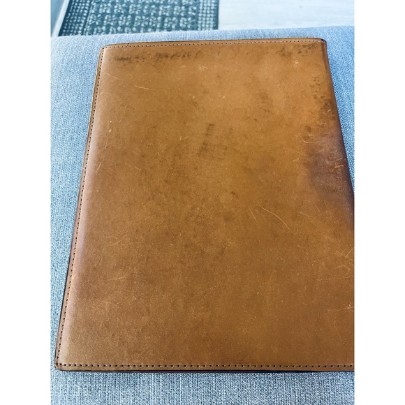 Hartmann Brown Leather Portfolio Organizer Notebook Zofran Pharmaceutical Rep